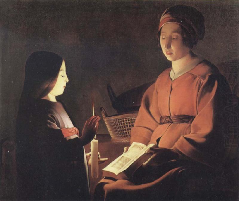 Georges de La Tour The Education of the Virgin china oil painting image